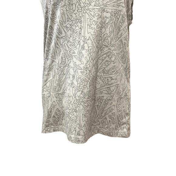 Fabletics Tank Top Crew Neck Sleeveless Abstract Pattern Lightweight Gray Small - Picture 3 of 9